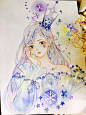 蓝色❄️#水彩教程# （作者：@森眠子 ） ​​​​