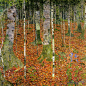古斯塔夫·克林姆特(Gustav Klimt)高清作品《桦树农舍》