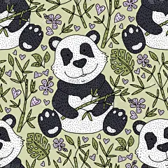 熊猫,竹,可爱的,华丽的,野生动物,肖像,壁纸,小的,动物,复古