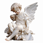 带翅膀的小天使雕塑元素图片