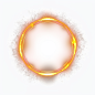 千库网_金色科技光环光圈粒子光效光点光斑光线_元素编号13654122