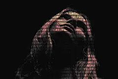 神秘风格海报剪切覆盖效果 (PSD)