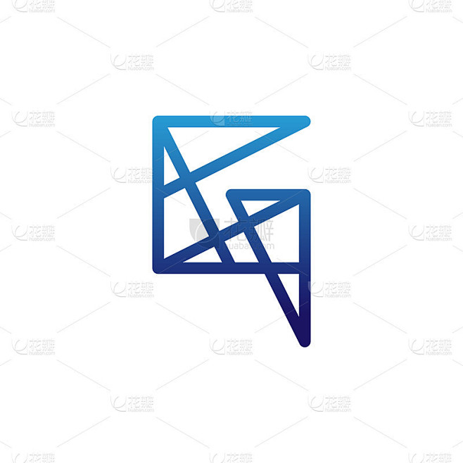 字母G矢量图例设计模板。