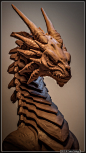 Dragon Bust, Csaba Szilagyi : An another never ending project...
As you can see it's an "offline" model, started few years ago. I worked on it in my free time as a hobby project, designed by myself. It was very fun doing something which is &