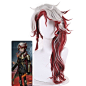 Game Identity V Dragon Hunter Cosplay Wigs - 50cm/19.7inch / Gray White Red