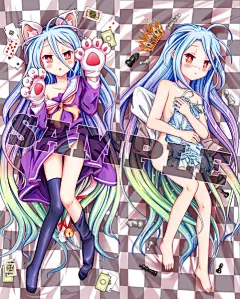 遊戲人生ノーゲーム・ノーライフ  白 抱枕圖。