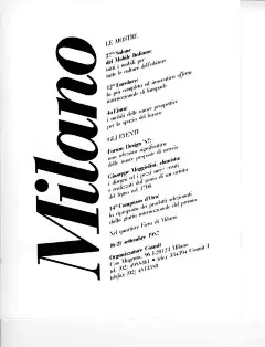 1987年 第27届 米兰家具展海报