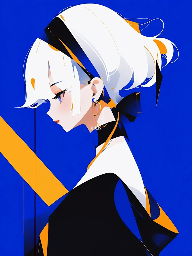 Midjourney｜克莱因蓝 撞色-短...