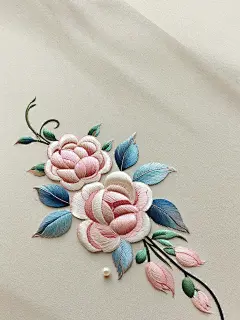 刺绣‖月季花 - 小红书