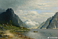 挪威的峡湾  

Adelsteen Normann （Norwegian, 1848 -1918） ​​​​