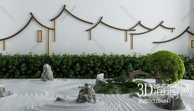 新中式景观小品3D模型