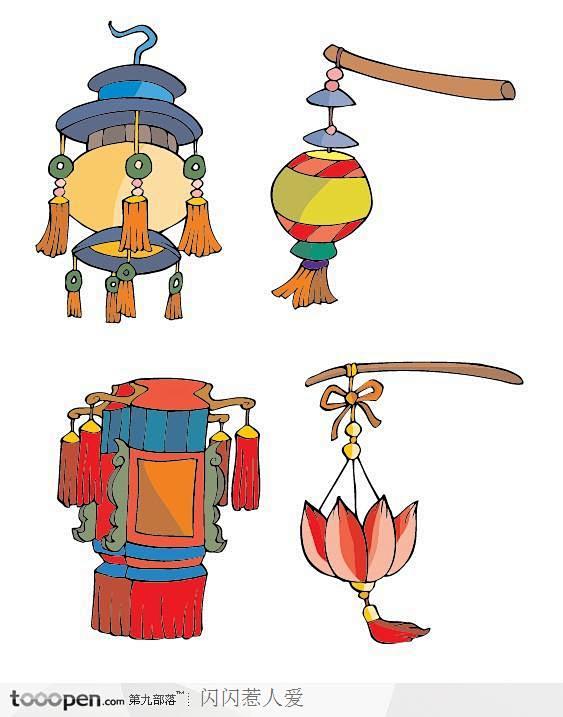 中国风古代生活用品-花灯