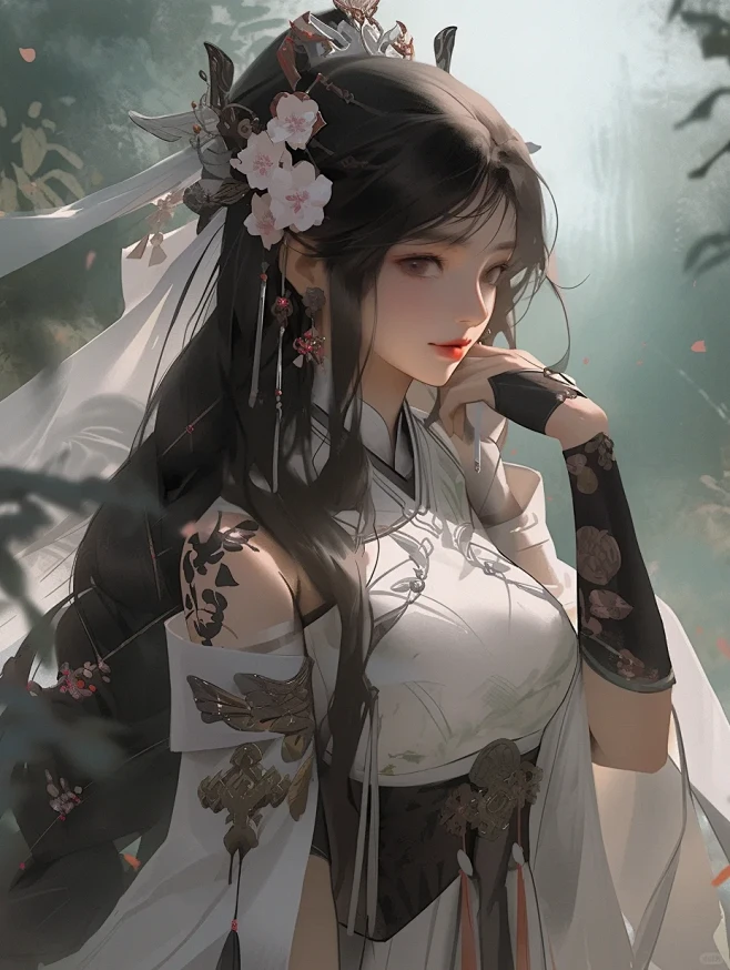 Midjourney关键词分享(73) | 古风女侠插画-花瓣网