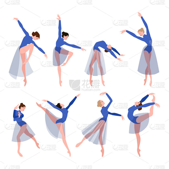舞者,运动,多样,肖像,鞋子,女人,舞蹈,古典风格,绘画插图,卡通