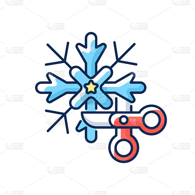 DIY雪花RGB颜色图标