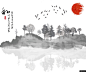 清新淡雅 中国 水墨山水画 山水画意境 意境 禅意