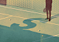 Tennis : Conceptual illustrations for Tennis magazine.