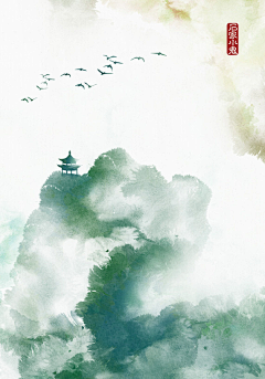 祁棠采集到古风底图（无人）