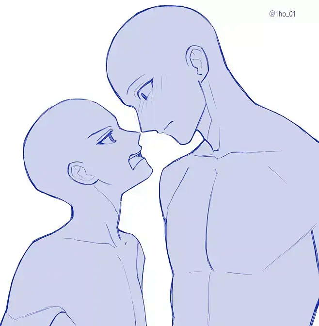 双人人模#参考#绘画#情侣
#双人#模板...