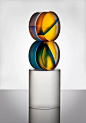 Vibrant Shifting Tones – Handcrafted Glass Sculptures by Rhoda Baer | OEN : Rhoda Baer has been working with glass for over ten years, and uses her career as a photographer to inspire a lot of her concepts in glass, as well as being influenced by minimali