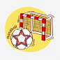 足球和球门插画 页面网页 平面电商 创意素材