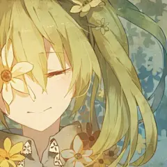 薯子 p站 二次元 插画 头像 手绘 少女 初音未来 miku 绮丽 爱言叶