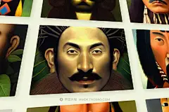 复古土著民族原始部落祖先人物面孔肖像人像头像手绘插画设计素材-淘宝网