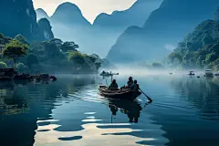 桂林山水风光漓江自然风光