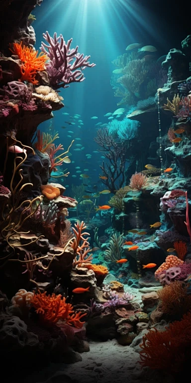 A coral reef is an underwater ecosystem characterized by reef-building ...