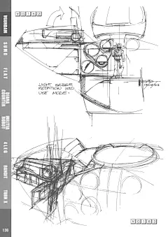 赛得·米德 （Syd Mead) 美国工业设计大师，科幻设计师，插画艺术家等。Mead Gundam Complete Scans 高达逆A 机械设定集共328P 此页面为 (140)
