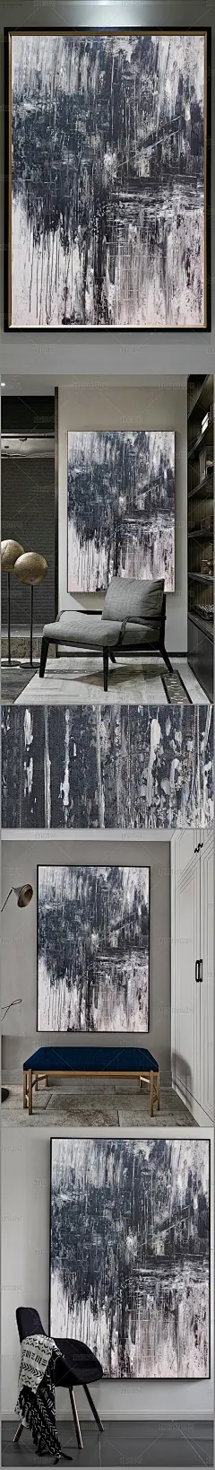 高清立体抽象油画艺术玄关（一千四百二十一）