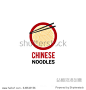 Chinese Noodles Logo design template isolated on white background. Vector illustration.