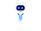 Lovely little robot ai technology robot logo game gradient blue mp4 icon colour animation illustration design tunan gif