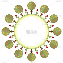 花园圆标签。