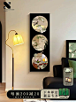 《雀跃枝头》中古风镜子客厅装饰画卧室长条挂画入户玄关镜面画-tmall.com天猫
