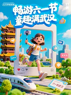 AI直出8个城市创意旅游打卡海报（含关键词） - 小红书