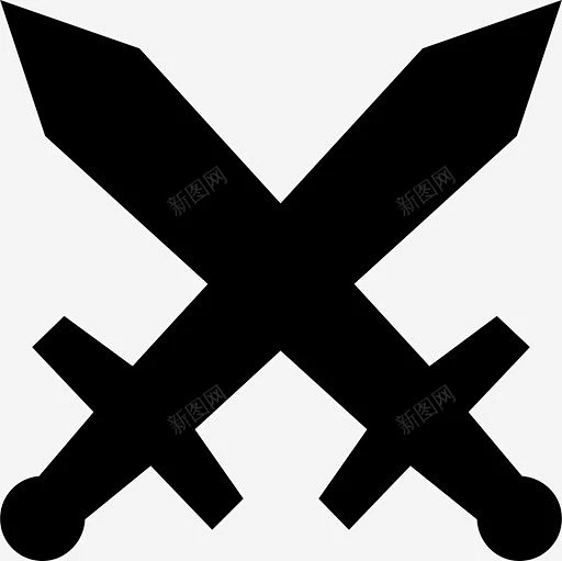 剑交叉剑致命武器图标 免费下载 页面网页 平面电商 创意素材-花瓣网