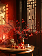 Midjourney _ AI生成中式新年春节氛围背景_7_碎冰爱设计_来自小红书网页版