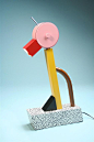 Table lamp, Tahiti. Designed by Ettore Sottsass for Memphis: 