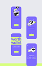 Crypto WorthWallet - UX/UI, Branding : Crypto "worth wallet" is a startup from California. Its competitors are Trust Wallet and similar cryptocurrency wallets. Before the work, the goals of the application were defined and based on the reserche,