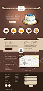 Conceptual design for Cake Shop Website by Raghukumar , via Behance: 