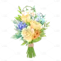 卡通感情人节花束元素贴纸