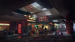 《赛博朋克2077》最新解禁概念图

✨破旧的街巷，闪烁的媒体信息，通风口送出的雾气，巨大的扇叶，天上的载具
✨夜之城，sin city

#赛博朋克2077# ​​​​