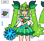 宝可梦 x 初音未来 插图第2弹 草属性：初音未来 ＆ 轰擂金刚猩（画师：水谷恵）
