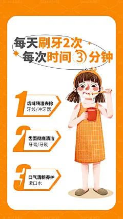 每天刷牙2次海报