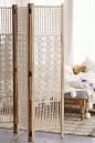 Magical Thinking Tabitha Macrame Foldable Screen - Urban Outfitters