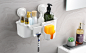 Amazon.com: ALOCEO Suction Cup Shower Caddy Wall Mount Shower Organizer Shelves Suction Shower Storage No Drilling Suction Shelf with 2 Hooks, White : Everything Else