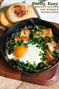 Yummy! Baked Eggs Recipe with Wilted Spinach and Salmon © www.aidamollenkamp.com#赏味期限##美食##吃货#