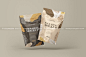 铝箔食品自立袋自封袋食品包装袋设计贴图ps样机素材展示效果模板下载_颜格视觉