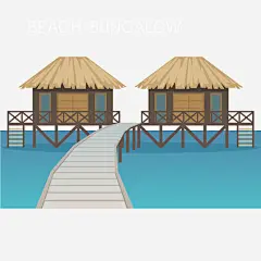 夏威夷海边房子矢量插画_新图网 https   ixintu.com 海水 房子 夏威夷 海滩度假 旅游 风景 夏威夷海边房子矢量插画 建筑_3413468703
